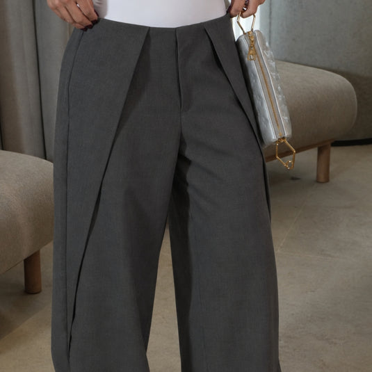 Lapel pants gris oscuro