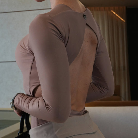 Contour bodysuit café claro