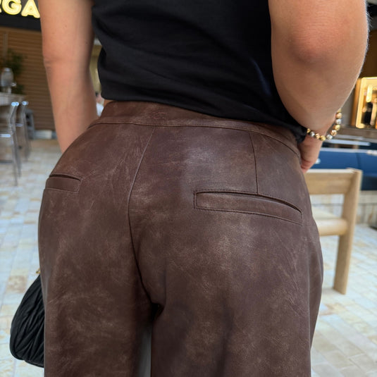 Nicety coated pants café