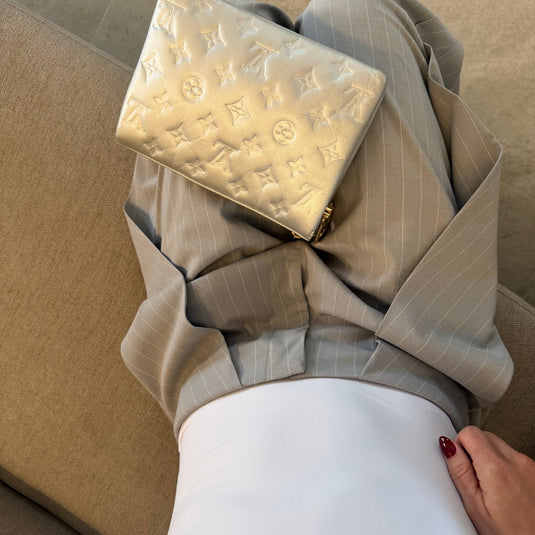 Lapel pants gris