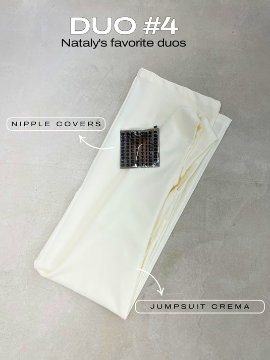 DUO #4: Jumpsuit crema + nipple covers