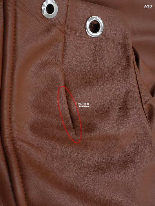 MUESTRA (A36): THE SHIFT LEATHER DRESS